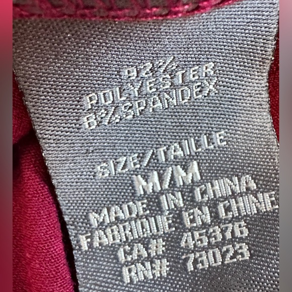 SUZY SHIER Wine Red High Neck Blouse - Picture 5 of 5